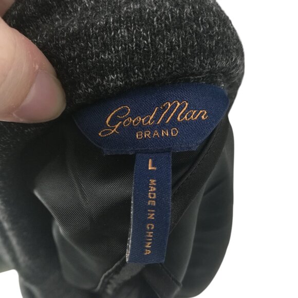 Good Man Brand Wool Blend Gray Unstructured 2 Button Blazer Jacket Size L Pocket - Picture 12 of 13